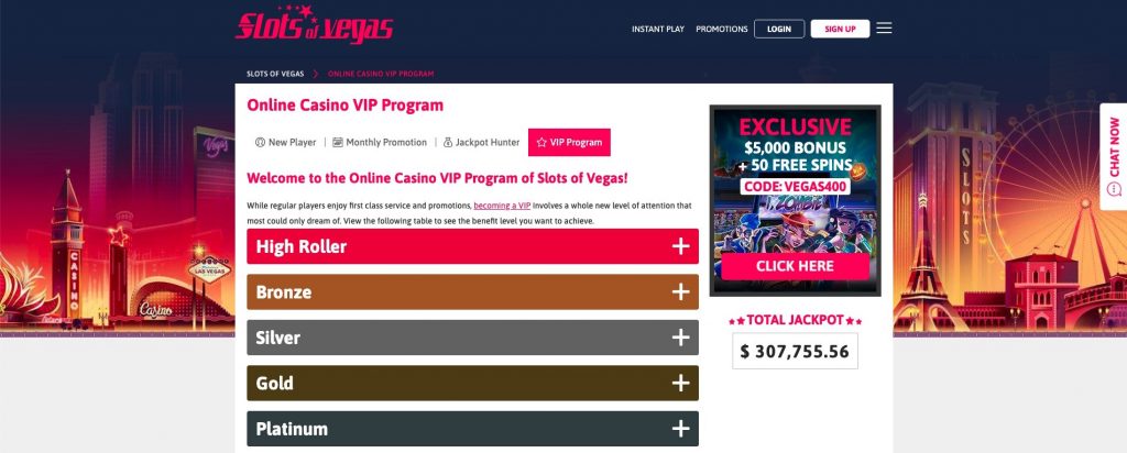Slots Of Vegas - Online Casino VIP Loyalty Program