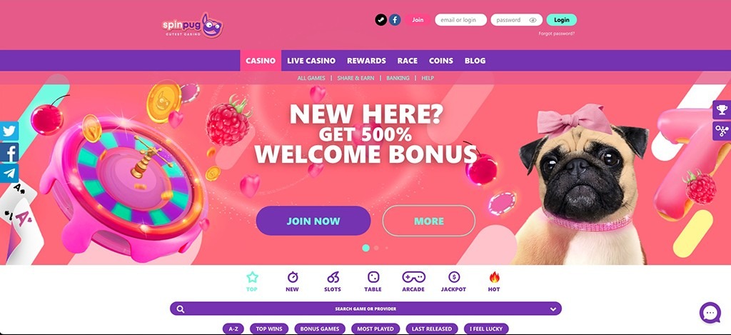 Spin Pug Casino - 2021 Full Review