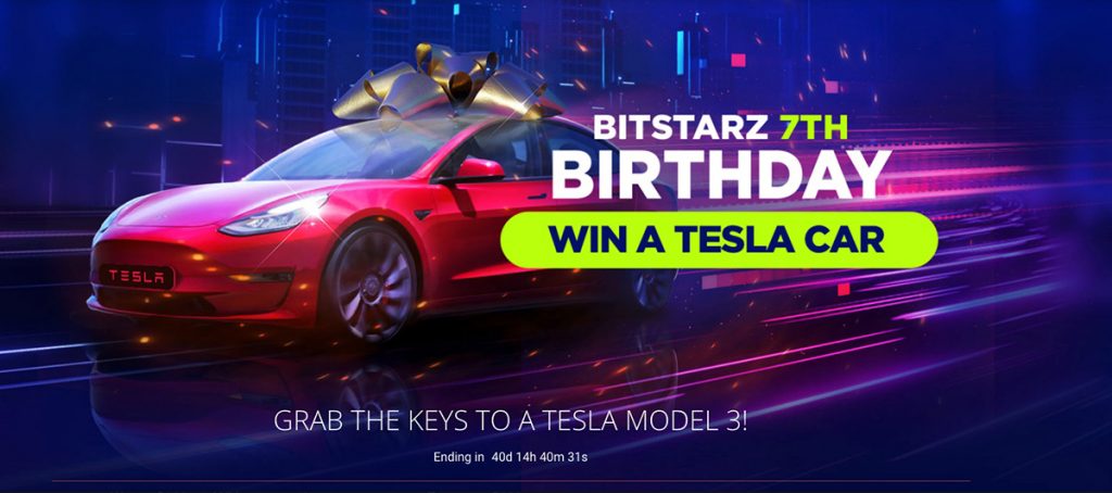 BitStarz Casino - 7th Birthday Tesla Giveaway