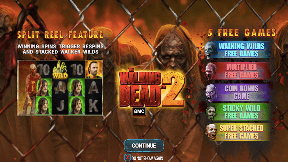 Walking Dead 2 0 Split Reel Feature - Increase progressive jackpot winnings