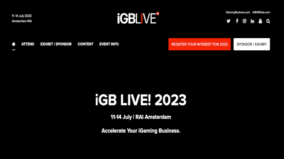 The biggest iGaming events in the world - IGB Live 2023