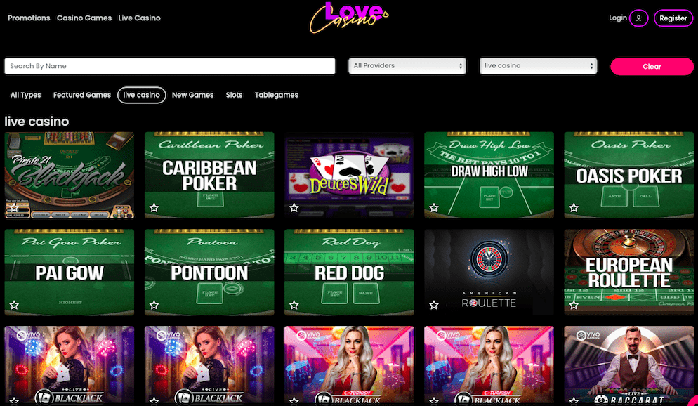 Love Casino Live Casino
