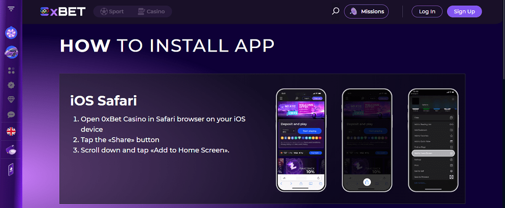 0x-Bet-Casino-Mobile-App-How-T-Install-Instructions