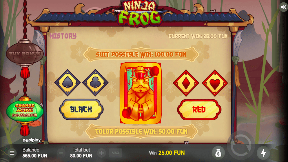 ninja frog - gamble feature