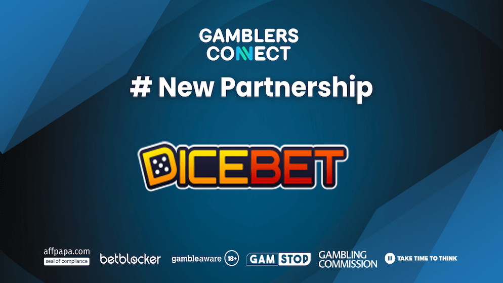 DiceBet Casino has partnered with Gamblers Connect - In text