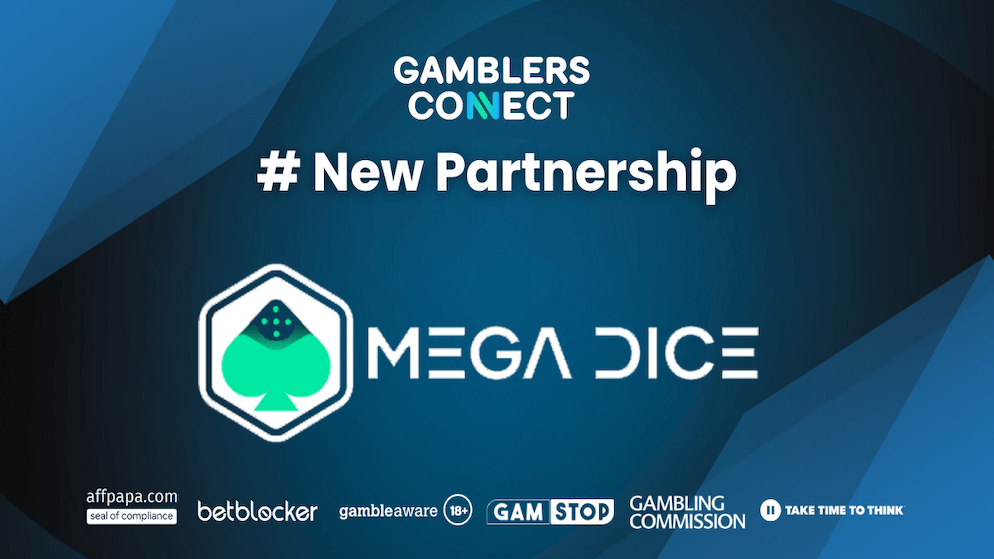 Mega Dice Casino has officially partnered with Gamblers Connect