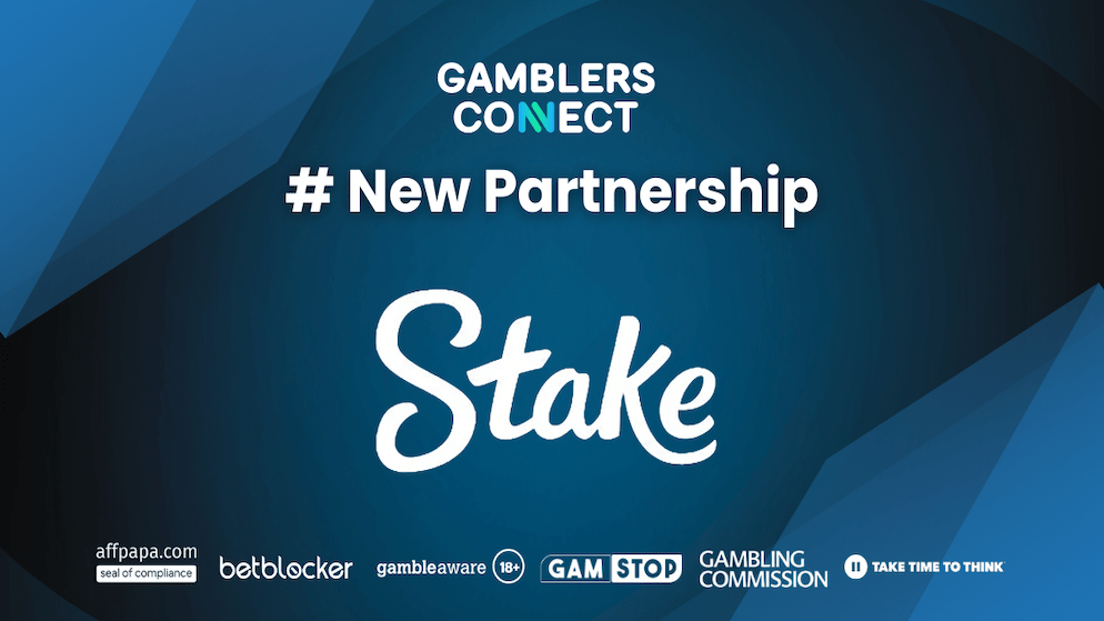 Stake Casino has partnered with Gamblers Connect - In text