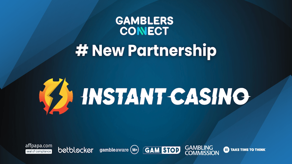 Instant Casino has partnered with Gamblers Connect - In text