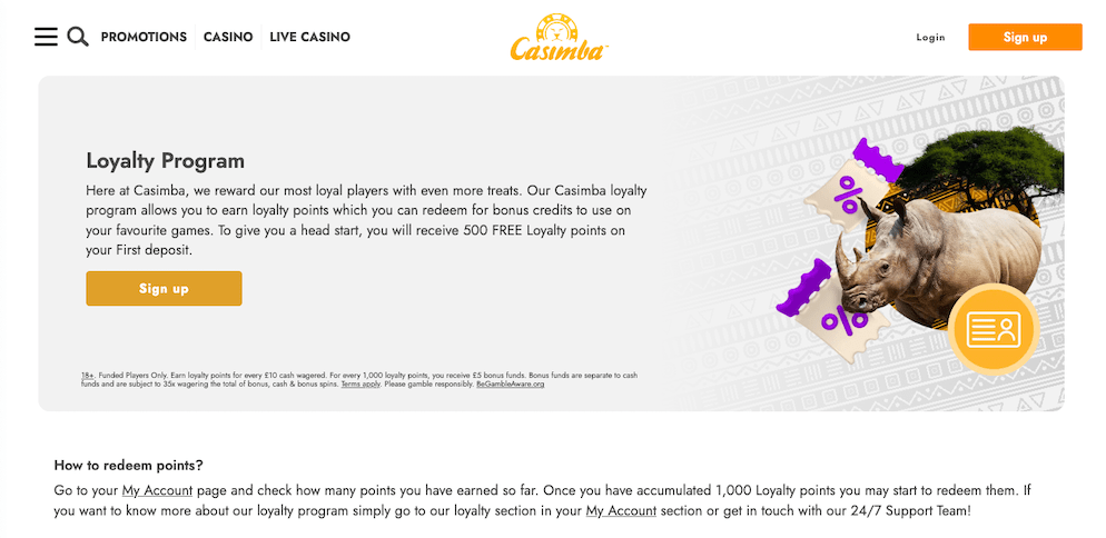 casimba-casino-loyalty-program