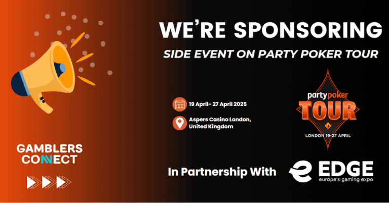 Gamblers Connect Will Sponsor A Side Tournament During PartyPoker Tour UK 2025: Powered by EDGE Europe’s Gaming Expo