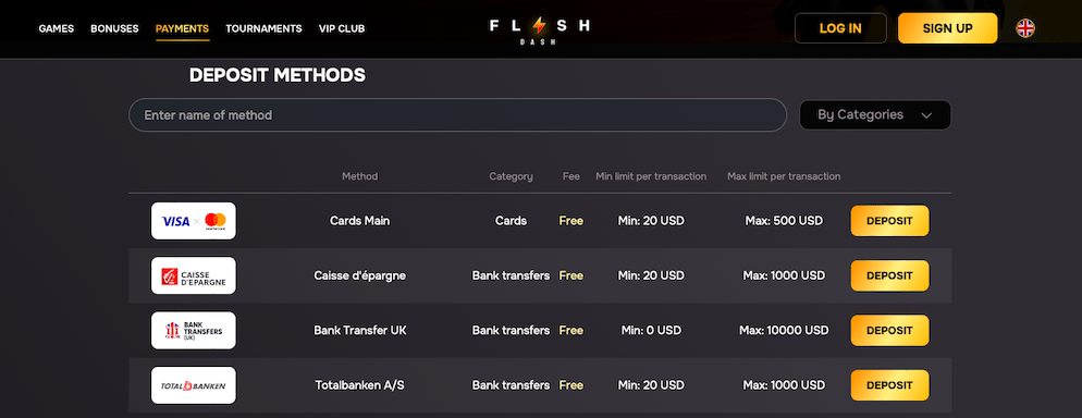 flashdash-casino-payment-methods