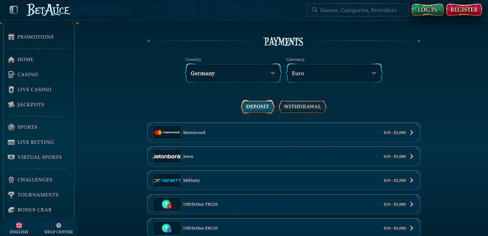 betalice-casino-payment-methods