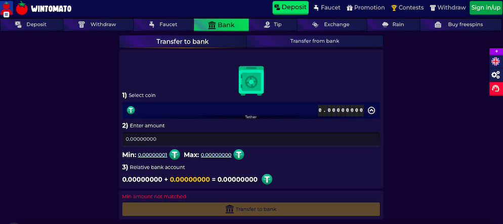 wintomato-casino-banking
