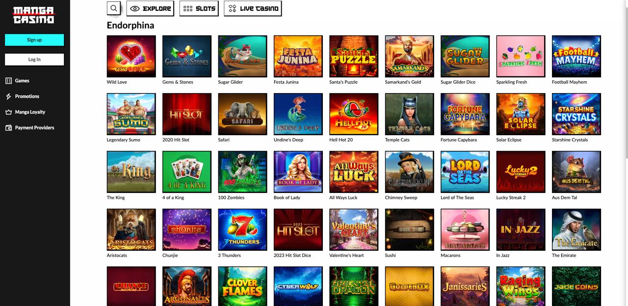 Manga Casino Games