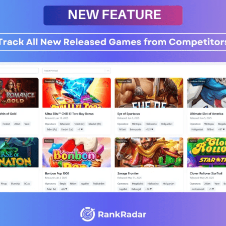 RankRadar’s New iGaming Tracker Offers Real-Time Analysis of Online Slot Releases