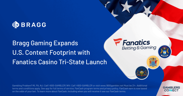 Bragg Gaming Group Expands U.S. Footprint with Fanatics Casino Launch in Three States