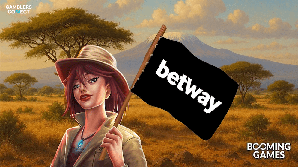 The logos of game supplier Booming Games and operator Betway displayed side-by-side, representing their strategic content partnership for the African iGaming market