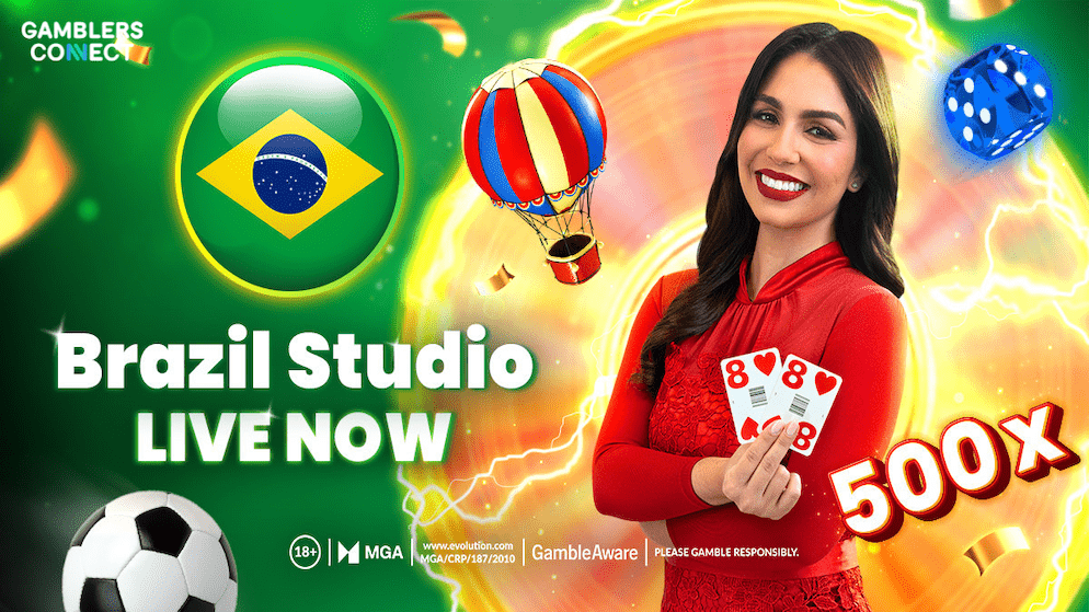 A live dealer from Evolution's new Brazil studio, which offers localized games like Brazilian Blackjack in Portuguese for the regulated iGaming market.