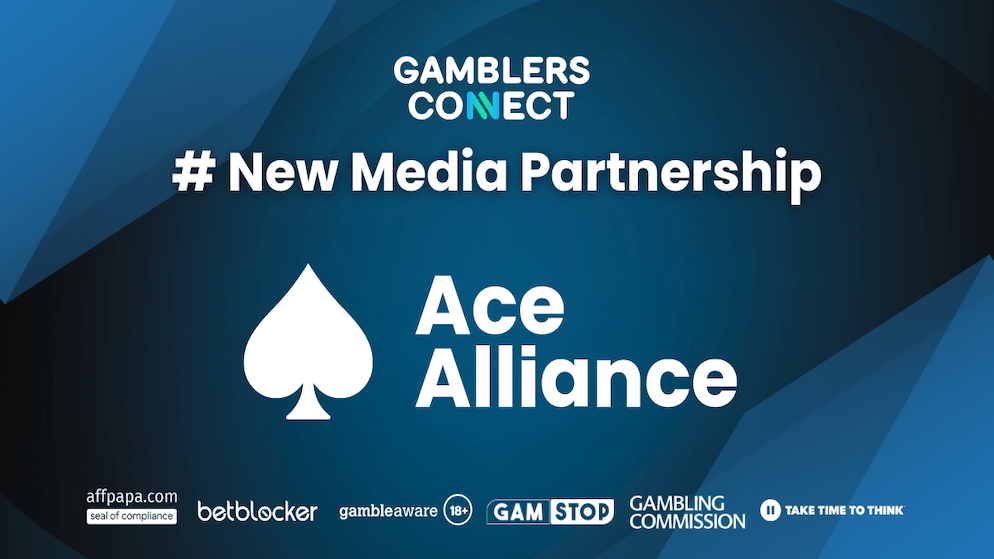 The official announcement image for the collaboration between Gamblers Connect and Ace Alliance, highlighting a shared commitment to transparency and responsible gaming.
