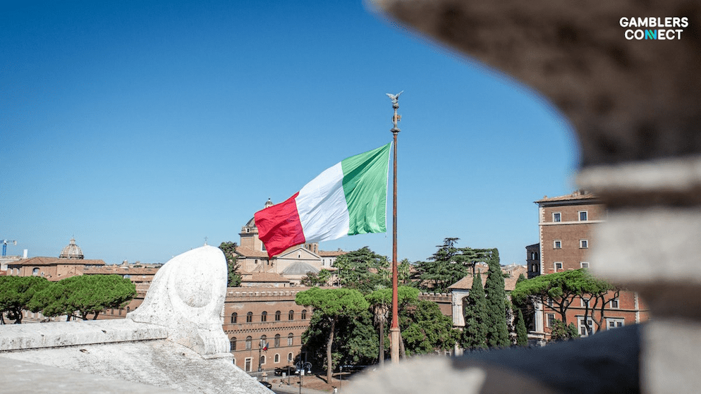 The flag of Italy, symbolizing the country where Tombola's proprietary bingo product is now powering Sisal's online platform.