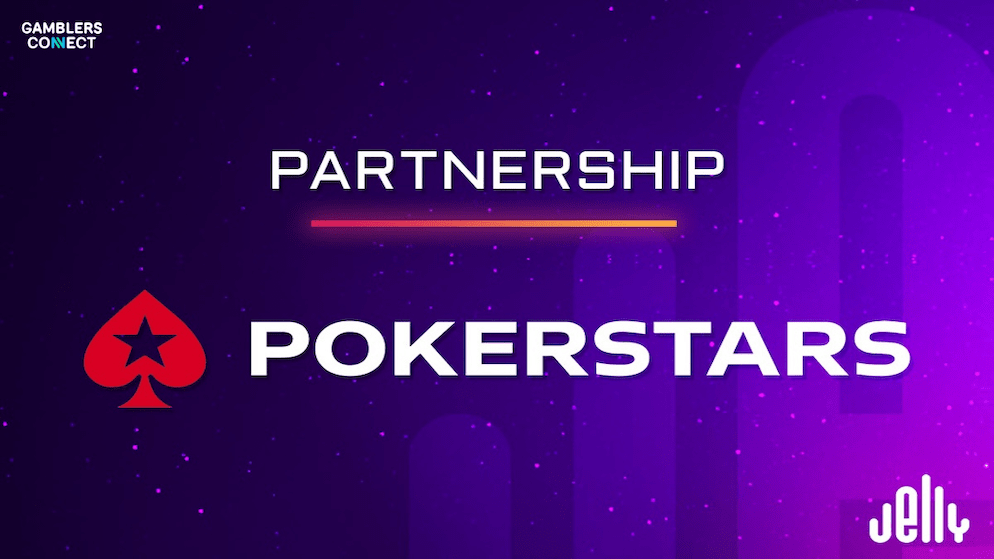 A vibrant collage of Jelly Entertainment's new slot games, including CleoPatrick and Midas Riches, which are now available for players on the PokerStars online platform.