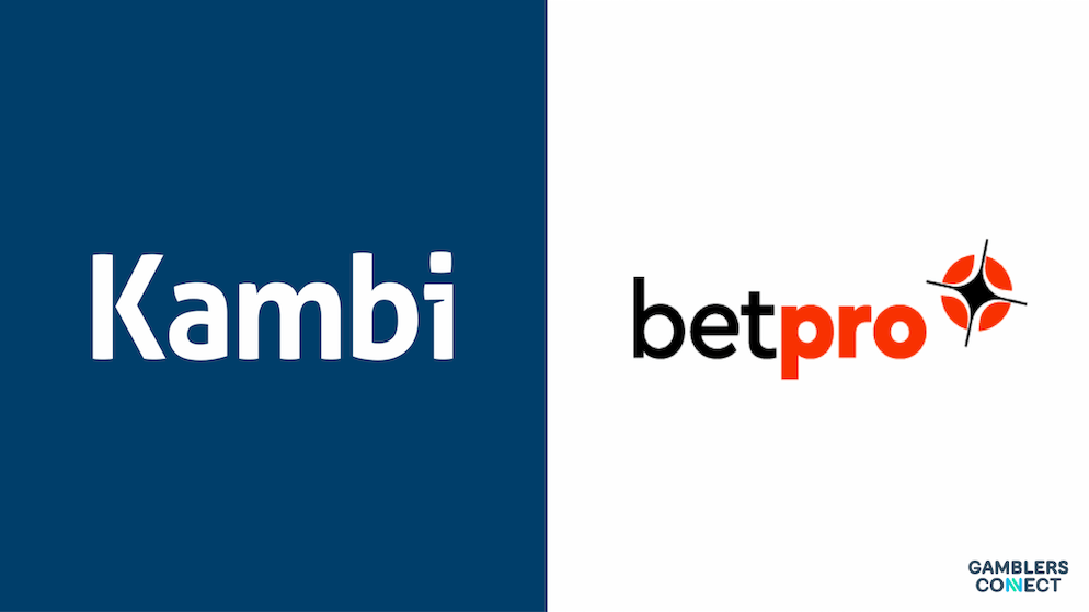 A graphic celebrating the new partnership between Kambi and Betpro, one of RedCap's brands that will now use Kambi's sportsbook technology.