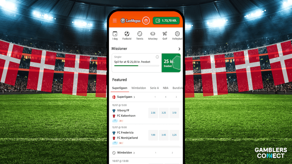 The user interface of the new LeoVegas sportsbook in Denmark, featuring enhanced live betting and a faster design as part of its proprietary platform launch.