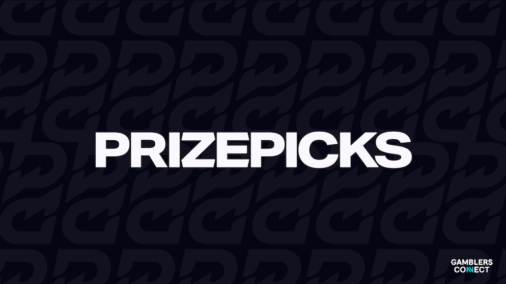 The PrizePicks logo displayed between the flag of Maine and the flag of Puerto Rico, representing the daily fantasy sports operator's newly licensed expansion.
