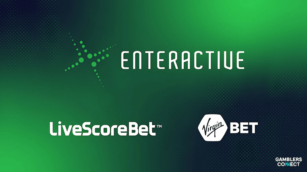 The logos of Enteractive, LiveScore Bet, and Virgin Bet, highlighting the brands involved in the new partnership focused on re-engaging players.