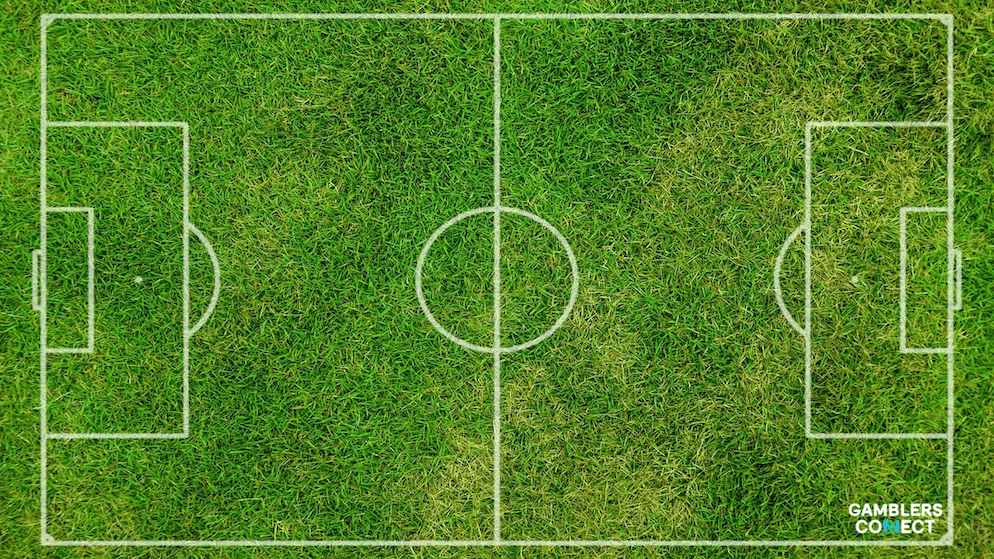 An overhead view of a football pitch, symbolizing the arena for The Sun's Dream Team fantasy football league.