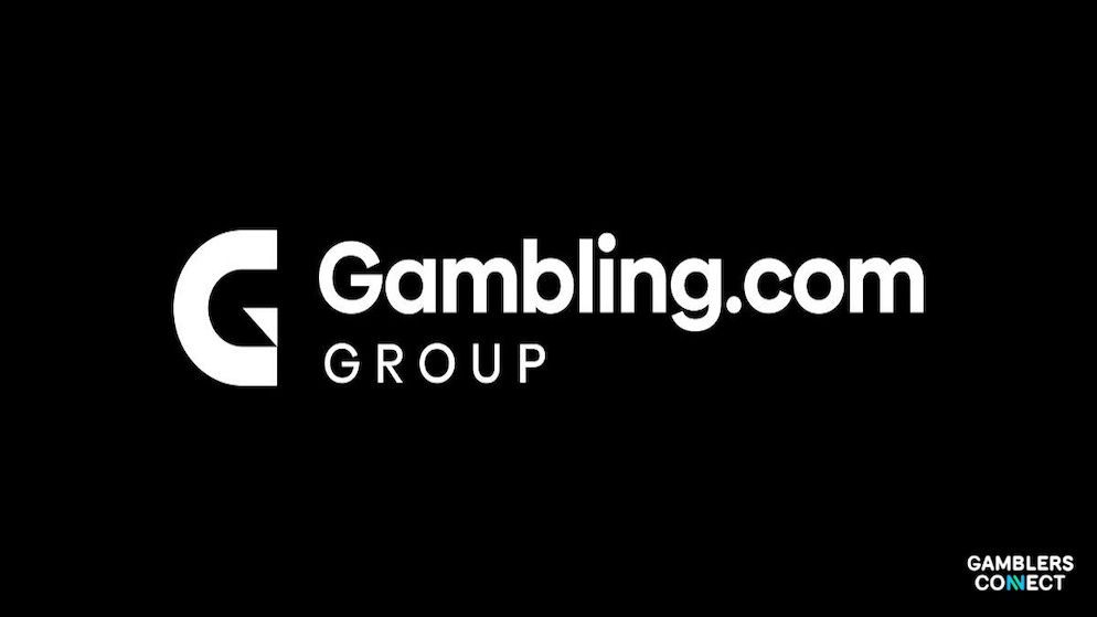 The Gambling.com Group logo prominently displayed, representing the company's strategic move to diversify its operations beyond online gambling affiliation.