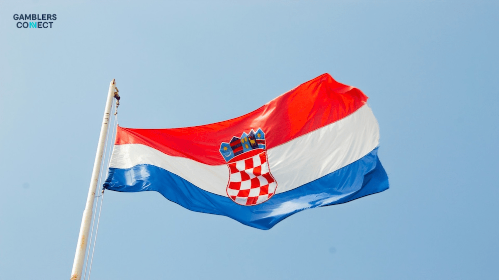 The flag of Croatia, symbolizing Hrvatska Lutrija as the national lottery operator benefiting from a new content agreement with Greentube.