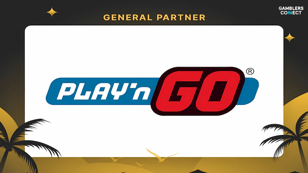 The Play'n GO logo prominently displayed to signify their key partnership role for the upcoming NEXT Retreat LatAm event.