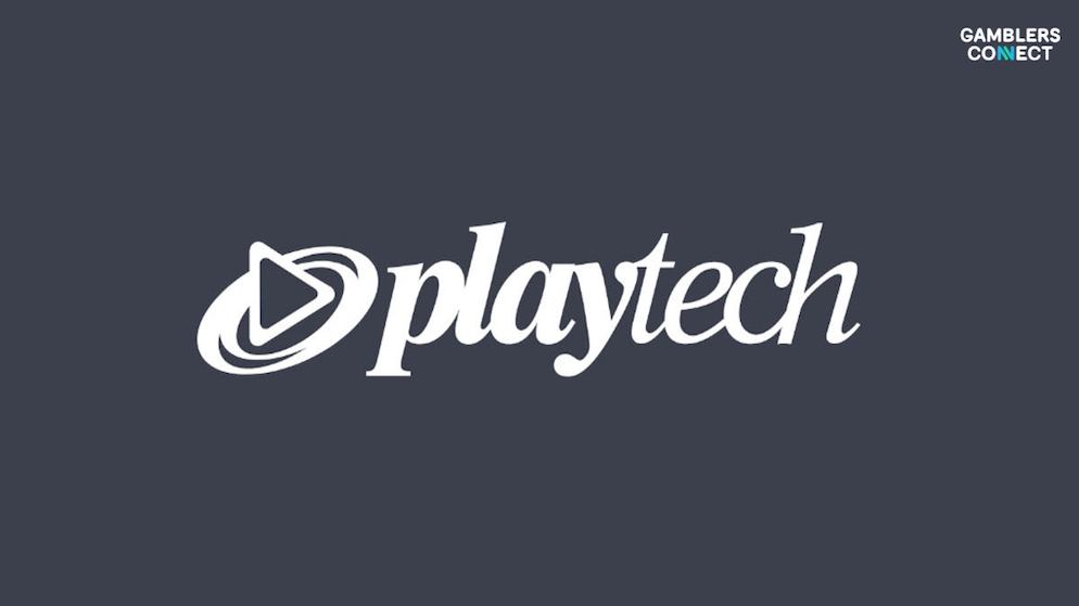 he Playtech logo, symbolizing the company's confident outlook and ongoing growth in regulated markets, including the US and Brazil.