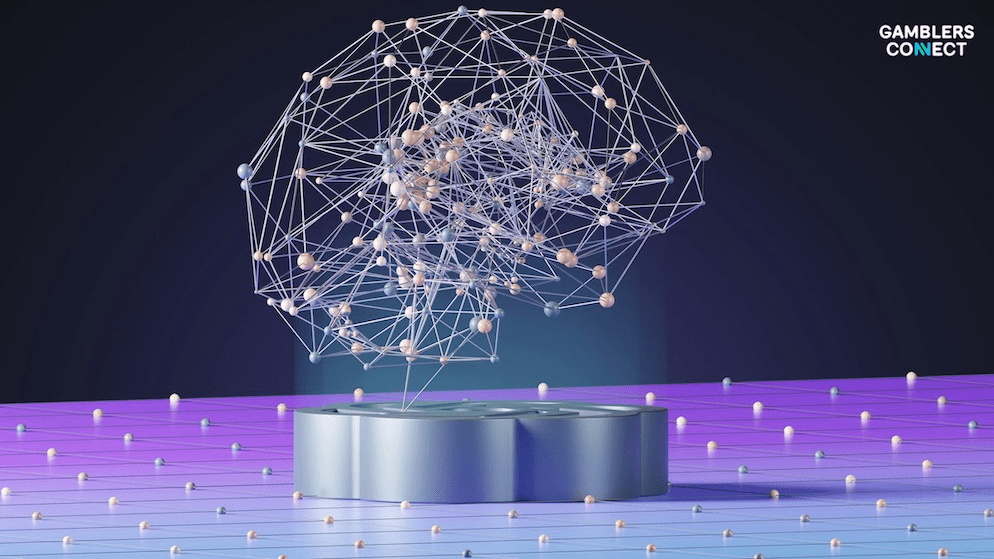 The image of a complex network forming a brain above the Rise & Hustle logo represents the sophisticated algorithms used by the Rise Core AI to prevent fraud and personalize the gaming experience.