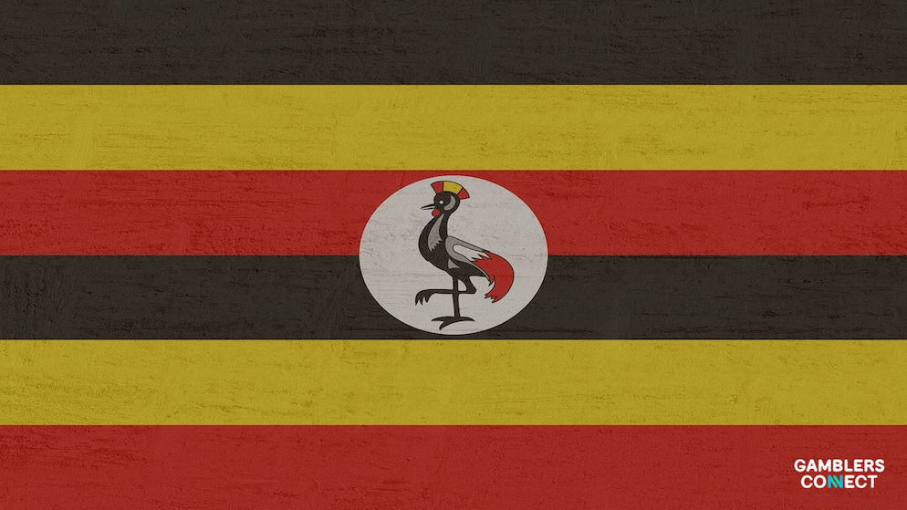 The Ugandan national flag, symbolizing the government's efforts to formalize and monitor gambling activity through the new regulatory board.