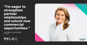 Relax Gaming Strengthens Leadership Team with Antonia Svensson as CCO