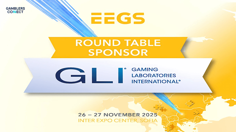 The official graphic confirming Gaming Laboratories International (GLI) as the sponsor of the Regulators' Roundtable at EEGS 2025 in Sofia.