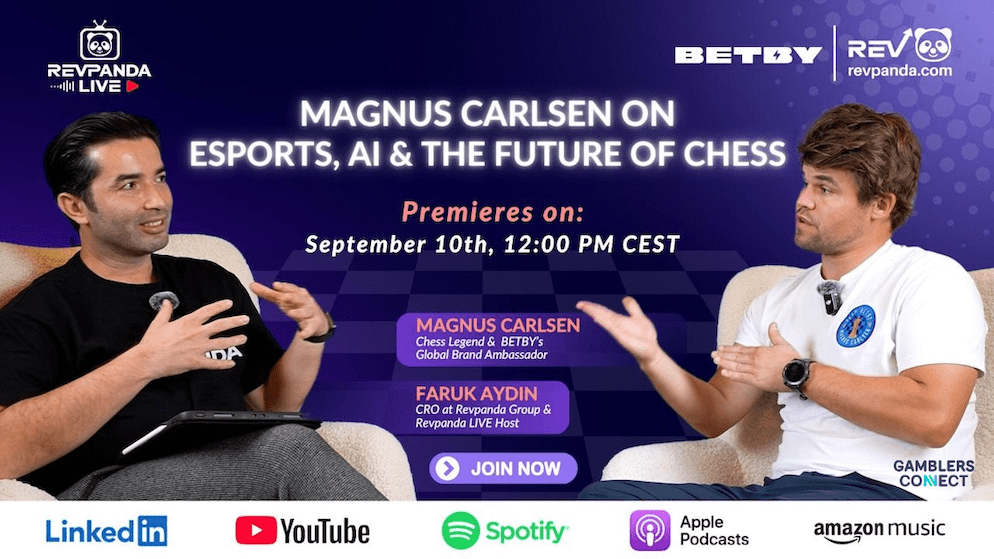 A professional photo of Magnus Carlsen, the current World Chess Champion and Global Brand Ambassador for BETBY, who will be speaking on AI and esports.