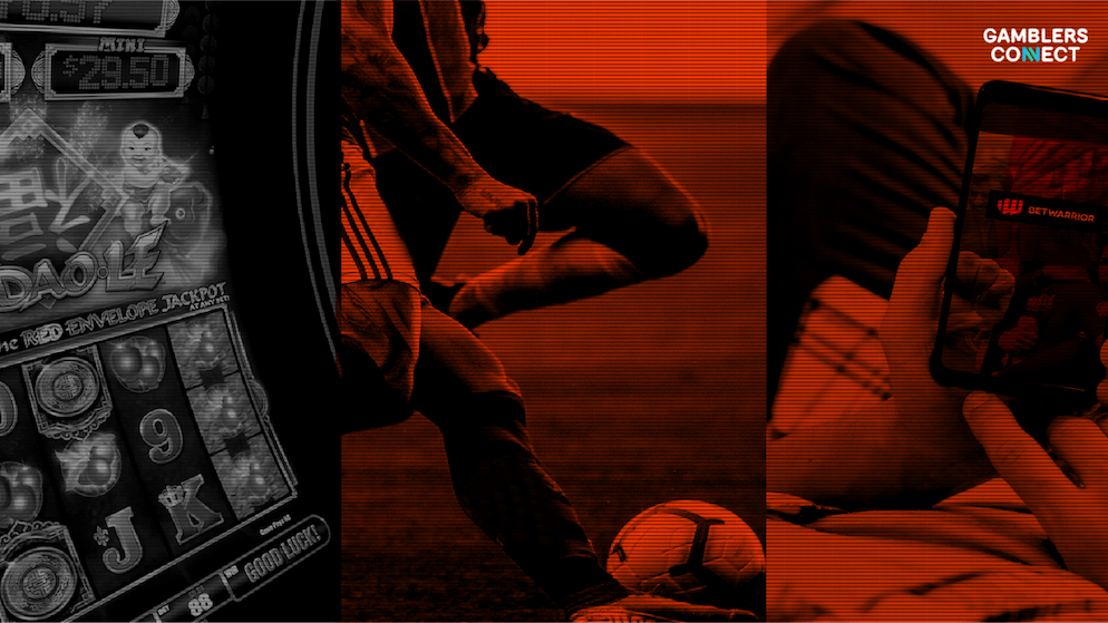 An image combining online slots, sports, and the BetWarrior mobile app, highlighting the operator's focus on a reliable user experience in Argentina.