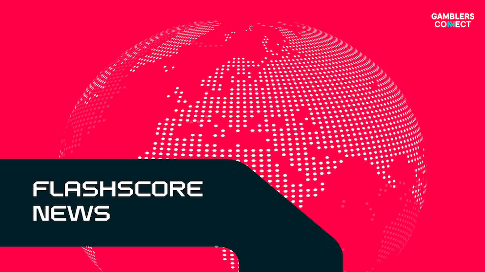 Flashscore news graphic with a global map, indicating the international reach of its expanded "Follow Player" feature for sports like basketball and ice hockey.