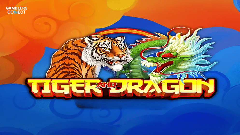 The logo for "Tiger and Dragon" slot game, featuring an illustrated tiger and dragon, representing IGT PlayDigital's launch of its online version.