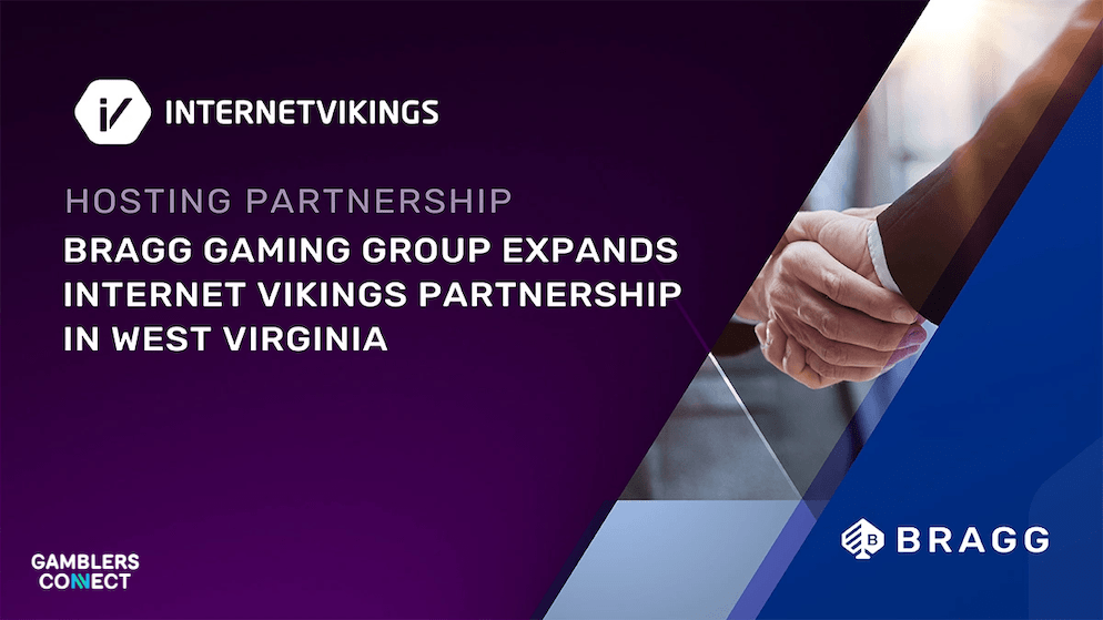 Text detailing the expansion of the Bragg Gaming and Internet Vikings partnership, specifically mentioning West Virginia and hosting services.