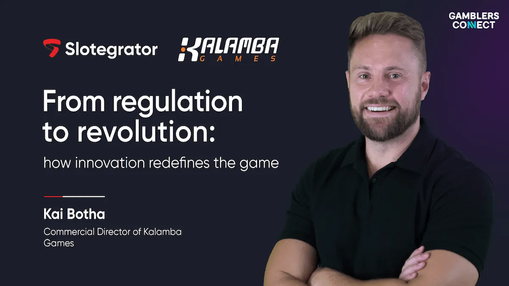 Headshot of Kai Botha, Commercial Director of Kalamba Games, accompanying a Slotegrator article about creativity and regulation in the iGaming industry.