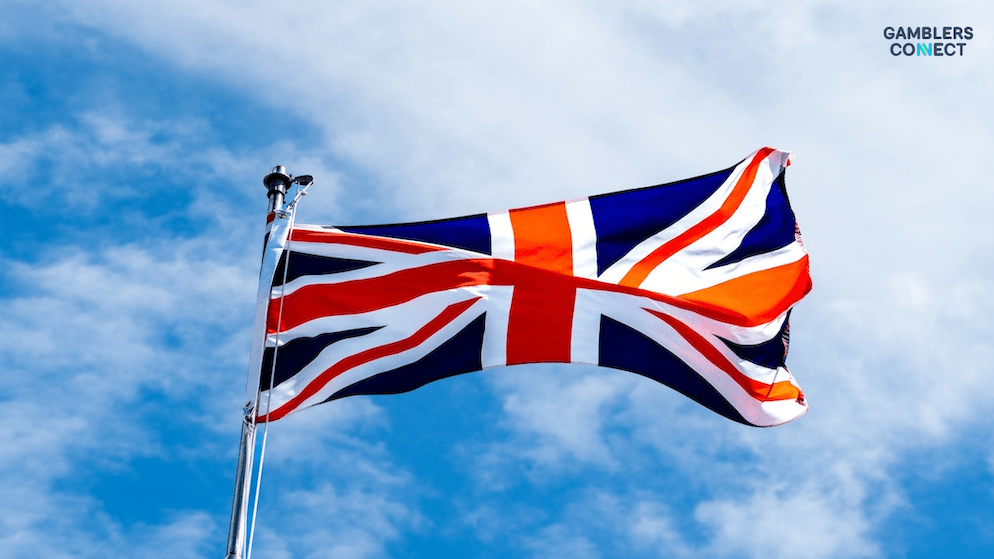 A close-up of the Union Jack flag, symbolizing Octoplay's strategic focus on strengthening its foothold in the UK's regulated online gaming sector via the LiveScore Group deal.