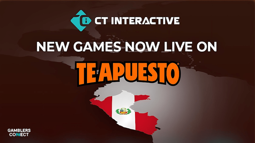 The Te Apuesto logo and the highlighted map of Peru, indicating the successful integration of CT Interactive's diverse game portfolio.