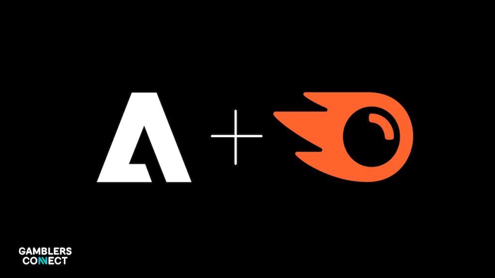 The Adobe and Semrush logos displayed side-by-side, representing the strategic merger of creative software and SEO data intelligence.