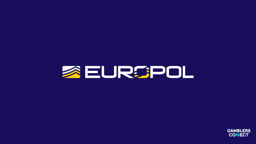 The Europol logo, symbolizing the European Union Internet Referral Unit's efforts to remove thousands of illicit URLs from gaming-related sites.