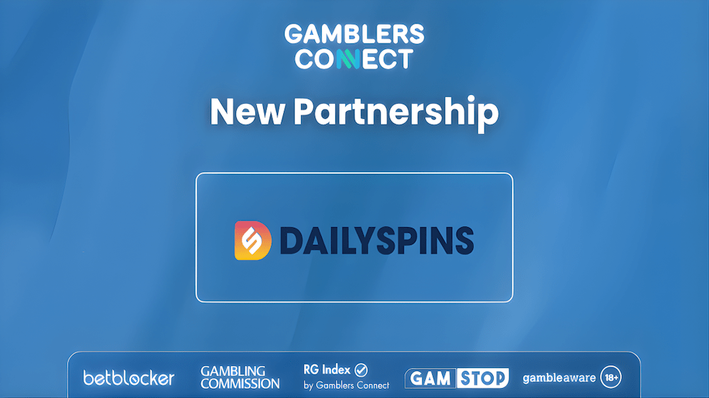 The official logos of affiliate portal Gamblers Connect and operator Dailyspins Casino displayed side-by-side, representing their collaborative efforts.