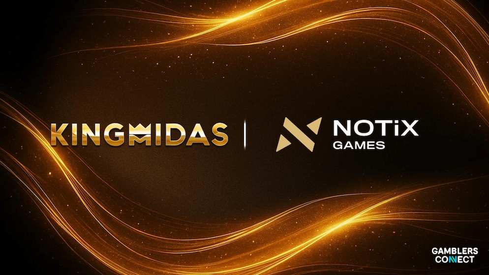 The official logos of iGaming provider KingMidas Games and aggregator Notix.Games displayed side-by-side, representing their joint effort to deliver next-generation gaming experiences.